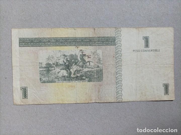 Billetes extranjeros: Billete de Cuba de 1 Peso a&ntilde;o 2007 - Foto 2