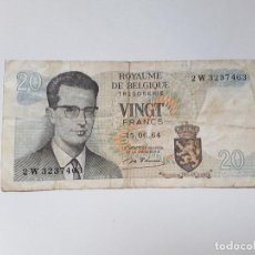 Billetes extranjeros: BÉLGICA 20 FRANCOS JUNIO 1964 BC+. Lote 354547953