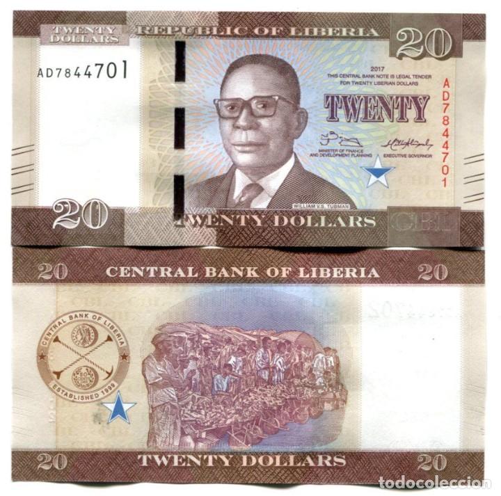 Billetes extranjeros: LIBERIA 20 DOLLARS 2017 Pick 33b UNC - Foto 1