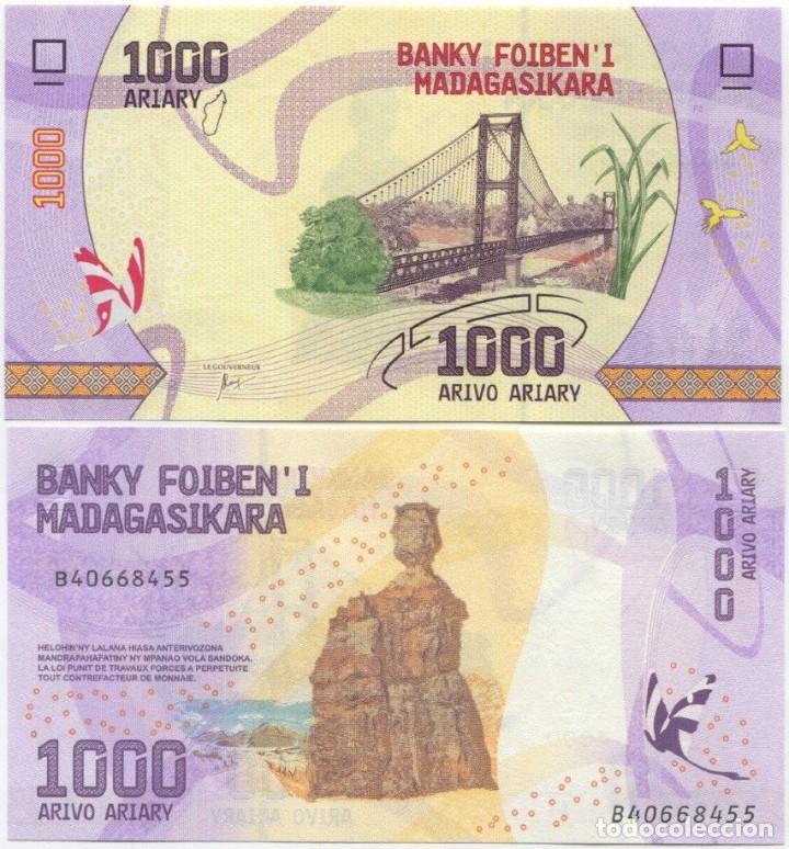 Billetes extranjeros: MADAGASCAR 1000 ARIARY 2017 Pick 100 SIN CIRCULAR - Foto 1