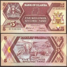 Billetes extranjeros: UGANDA. 5 SHILLINGS 1987. S/C.. Lote 355252363
