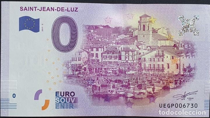 Notas Internacionais: BILLETE 0 Euro Souvenir 0 &euro; FRANCIA: UEGP 2017-2 SAINT-JEAN-DE-LUZ