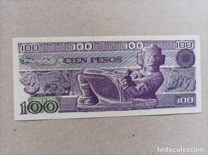 Billetes extranjeros: Billete de M&eacute;xico de 100 pesos, a&ntilde;o 1982, UNC - Foto 2