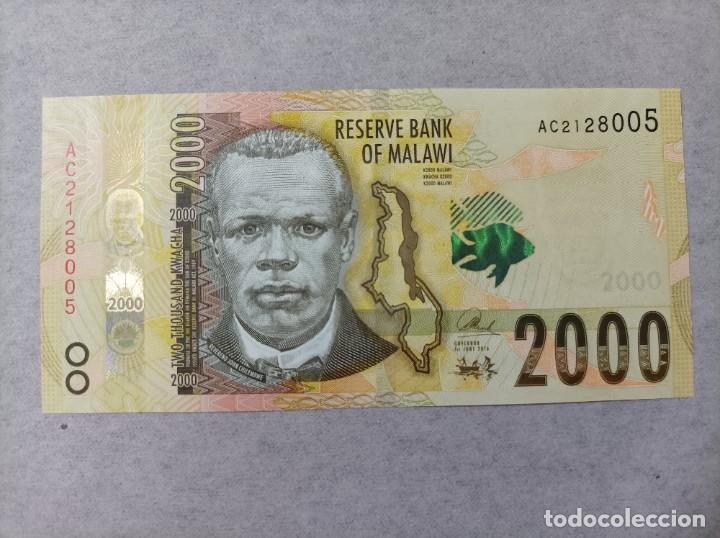 Billetes extranjeros: Billete de Malawi 2000 Kwacha, a&ntilde;o 2016, Uncirculated - Foto 1