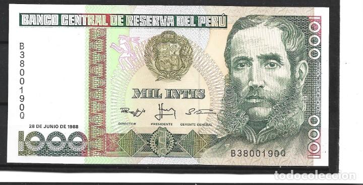 Billetes extranjeros: t376) PER&Uacute; 1000 INTIS 1988 - UNC - Foto 1