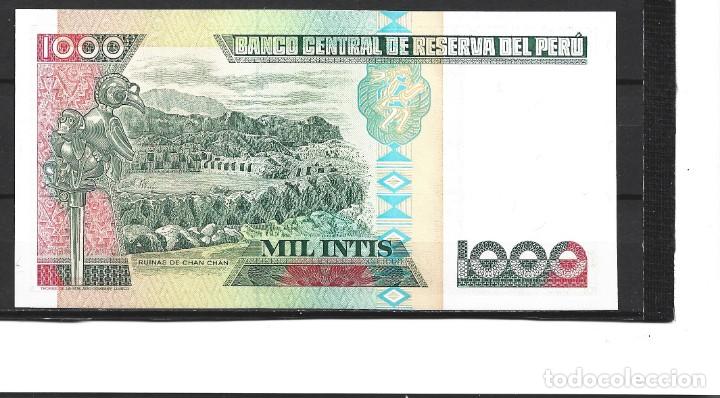 Billetes extranjeros: t376) PER&Uacute; 1000 INTIS 1988 - UNC - Foto 2