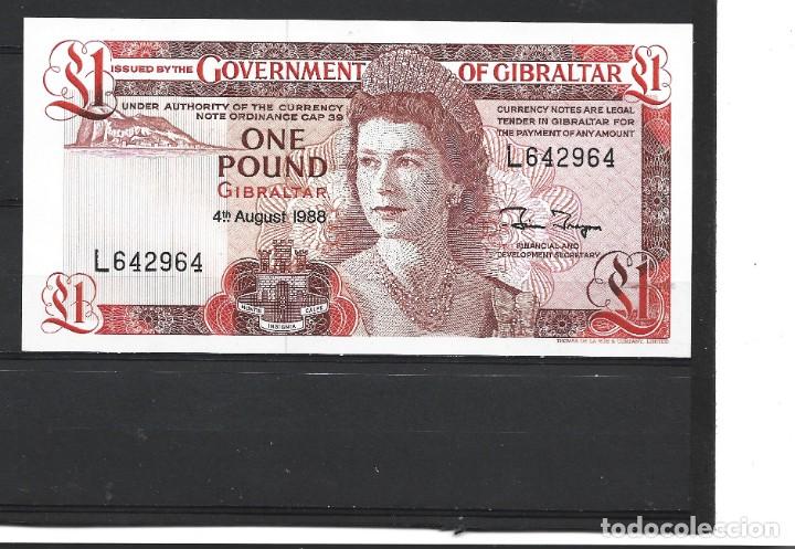 Billetes extranjeros: t381) GIBRALTAR 1 POUND 1988 - UNC - Foto 1