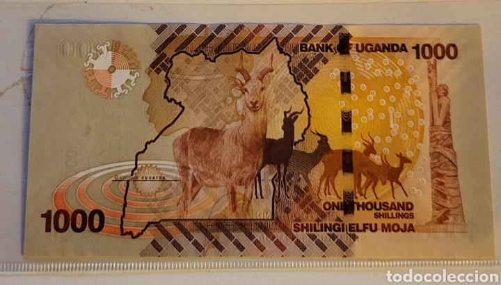 Billetes extranjeros: Billete de Uganda 1000 Shillings 2010 UNC - Foto 2