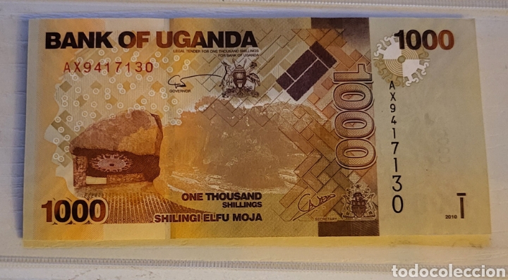 Billetes extranjeros: Billete de Uganda 1000 Shillings 2010 UNC - Foto 1