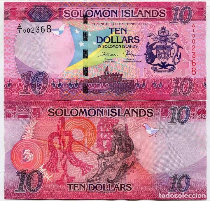 International Banknotes: ISLAS SALOMON 10 DOLARES 2017 n/s A/2 727730 SIN CIRCULAR