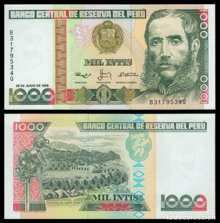 Billetes extranjeros: PERU - 1000 INTIS DE 1988 - SIN CIRCULAR - Foto 1