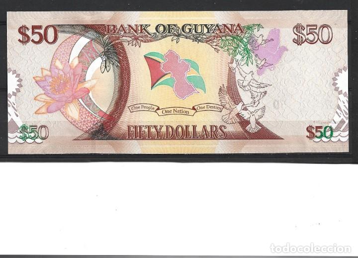 Billetes extranjeros: t403) GUYANA 50 DOLLARS 2016 - UNC - Foto 1