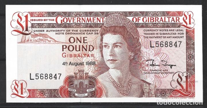 Billetes extranjeros: t417) GIBRALTAR 1 POUND 1988 - UNC - Foto 1