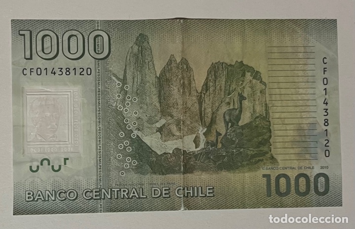 Billetes extranjeros: BILLETE DE 1000 PESOS - CHILE - 2010. EBC - Foto 2