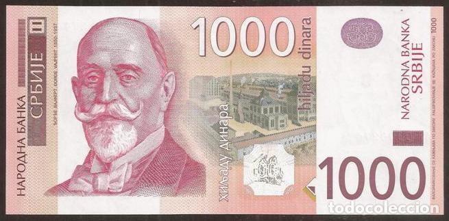 Billetes extranjeros: SERBIA. 1000 dinara 2006. Pick 52. S/C. N&ordm; en negro/rojo. Ver firma.