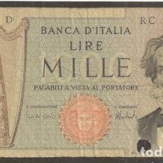 Billetes extranjeros: ITALIA. 1000 LIRE 5.8.1975. PICK 101D. GIUSEPPE VERDI.. Lote 357997205