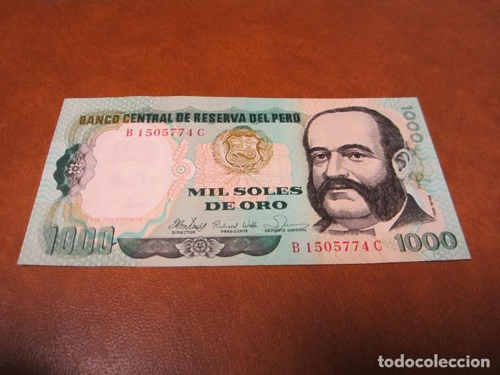 Billetes extranjeros: BILLETE DE 1000 SOLES DE ORO DE PER&Uacute; DE 1981 - Foto 1