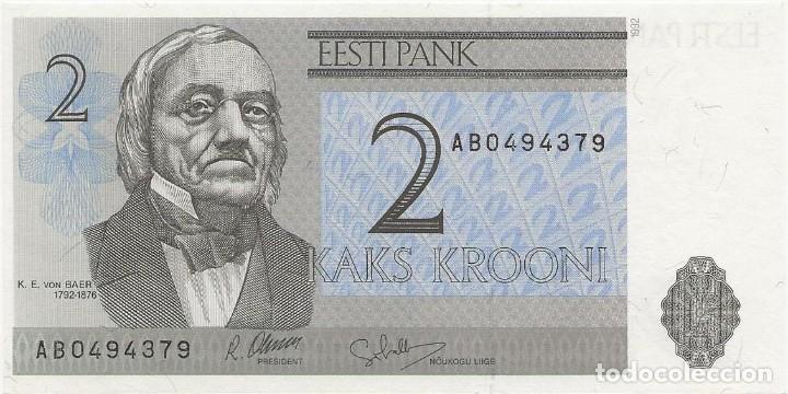 Billetes extranjeros: BILLETE 2 KROONI, ESTONIA 1991 - Foto 1