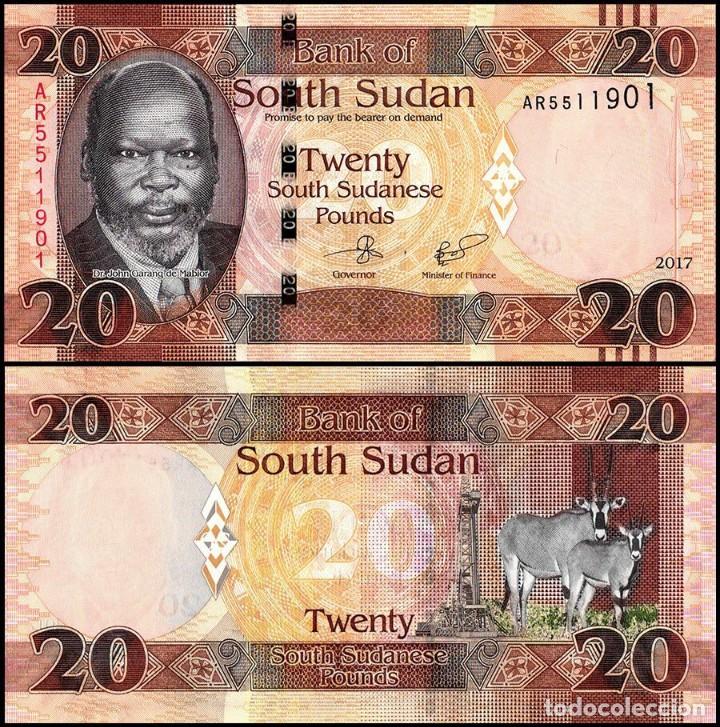 Billets internationaux: SUDAN DEL SUR 20 LIBRAS 2017 Pick 13c SC / UNC