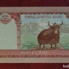 Banconote internazionali: BILLETE NEPAL 2017 - 5 RUPEES- SIN CIRCULAR VER LAS FOTOS. Lote 359822505