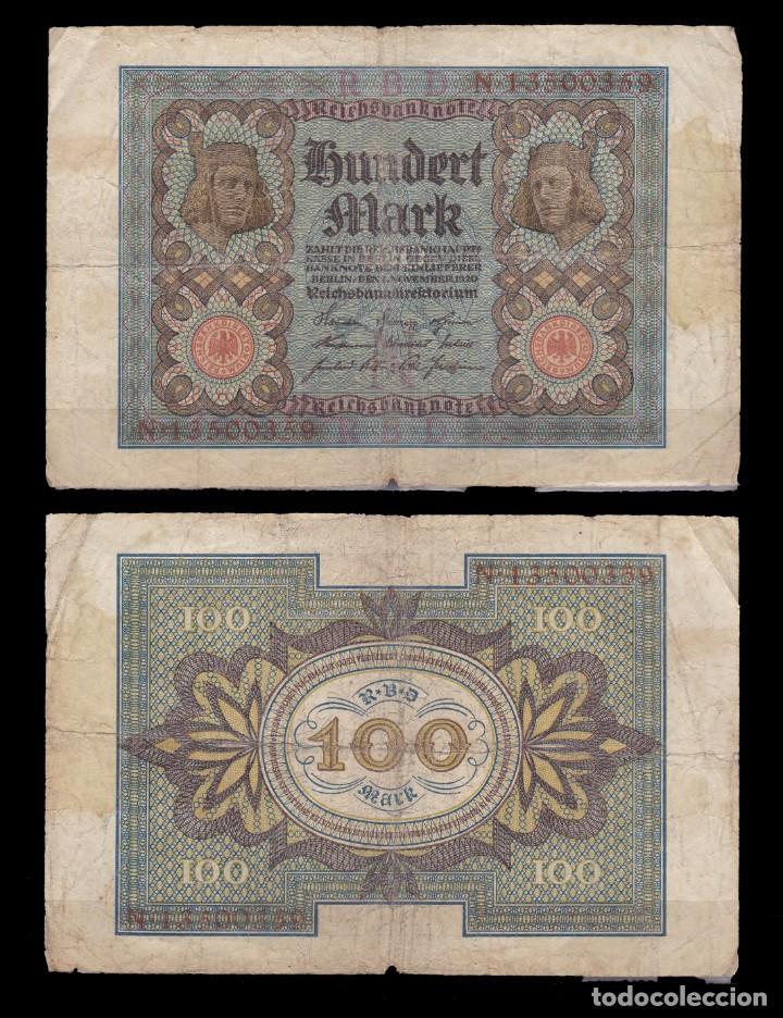 Billetes extranjeros: ALEMANIA- 100 MARCOS DE 1920 - BERLIN - Foto 1