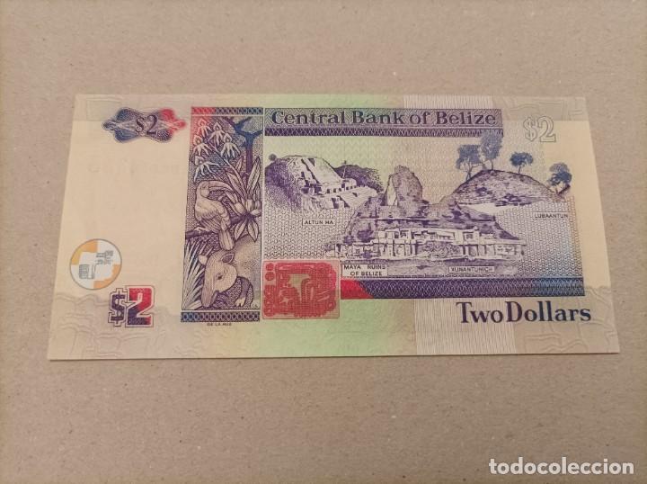 Billetes extranjeros: Billete de Belice de 2 d&oacute;lares, a&ntilde;o 2007, Uncirculated - Foto 2