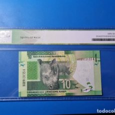 Billetes extranjeros: SOLO ACEPTO PAYPAL | NELSON MANDELA-RINOCERONTE ICG 66 | SUDAFRICA BILLETE 10 RAND 2012 LEER. Lote 362956675