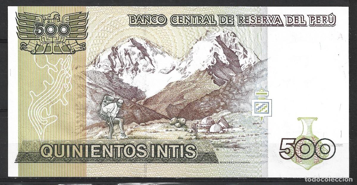 Billetes extranjeros: t458) PER&Uacute; 500 INTIS Jun.1987 - UNC - Foto 2