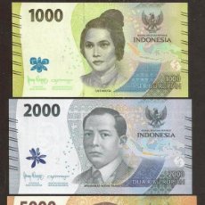 Billetes extranjeros: INDONESIA. 1000, 2000. 5000. 10000 RUPIAH (RUPEES) 2022. S/C. Lote 364431551