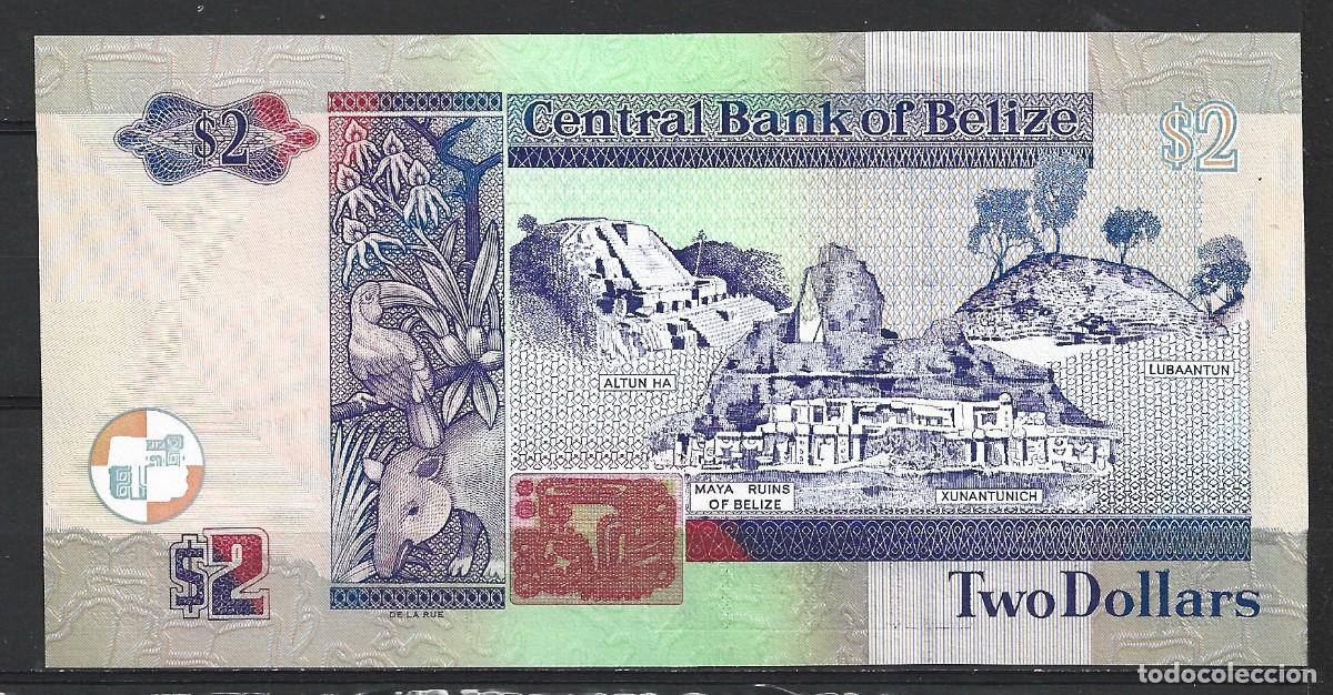 Billetes extranjeros: t475) BELIZE 2 DOLLARS 2017 - UNC - Foto 2