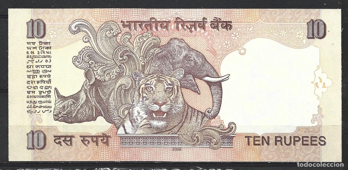 Billetes extranjeros: t488) INDIA 10 RUPEES 2006 - UNC - Foto 2