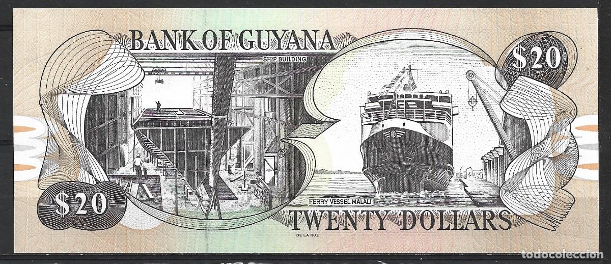 Billetes extranjeros: t506) GUYANA 20 DOLLARS 1996 - UNC - Foto 2