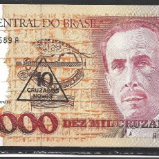 Billetes extranjeros: T524) BRASIL 10 CRUZADOS NOVOS S/. 10.000 CRUZADOS 1989 - UNC. Lote 364496086