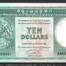 Billetes extranjeros: T526) HONG KONG 10 DOLLARS JAN.1992 - UNC. Lote 364496616