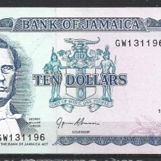 Billetes extranjeros: T531) JAMAICA 10 DOLLARS 1994 - UNC. Lote 364498126