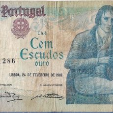 Billetes extranjeros: BILLETE PORTUGAL 100 ESCUDOS 24-02-1981 BCJ 01286. Lote 364725321