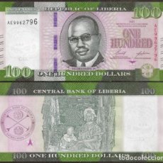 Billets internationaux: LIBERIA. 100 DÓLARES 2021. S/C. Lote 364836791