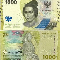 Billetes extranjeros: INDONESIA 1000 RUPIAH 2022 PICK 162 LOTE 1 **NUEVO** SC / UNC. Lote 365526991