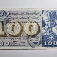 Billetes extranjeros: SOLO ACEPTO PAYPAL | 100 FRANKEN SWITZERLAND | BILLETE 100 FRANCOS 1963 SUIZA LEER DESCRIPCION. Lote 365686056