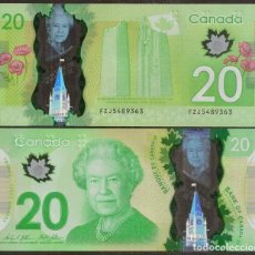 Billetes extranjeros: CANADA. 20 $ 2012/2015. S/C. PICK 108. FIRMAS WILKINS - POLOZ.. Lote 365767266