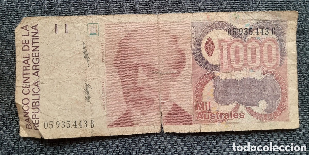 Billetes extranjeros: Argentina Banknote&nbsp;1000 Astrales - Foto 1