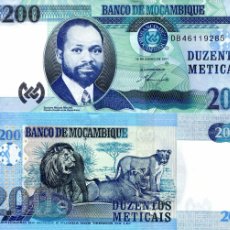 Billetes extranjeros: MOZAMBIQUE 200 METICAIS 2011-2017 P.152 UNC. Lote 365896376