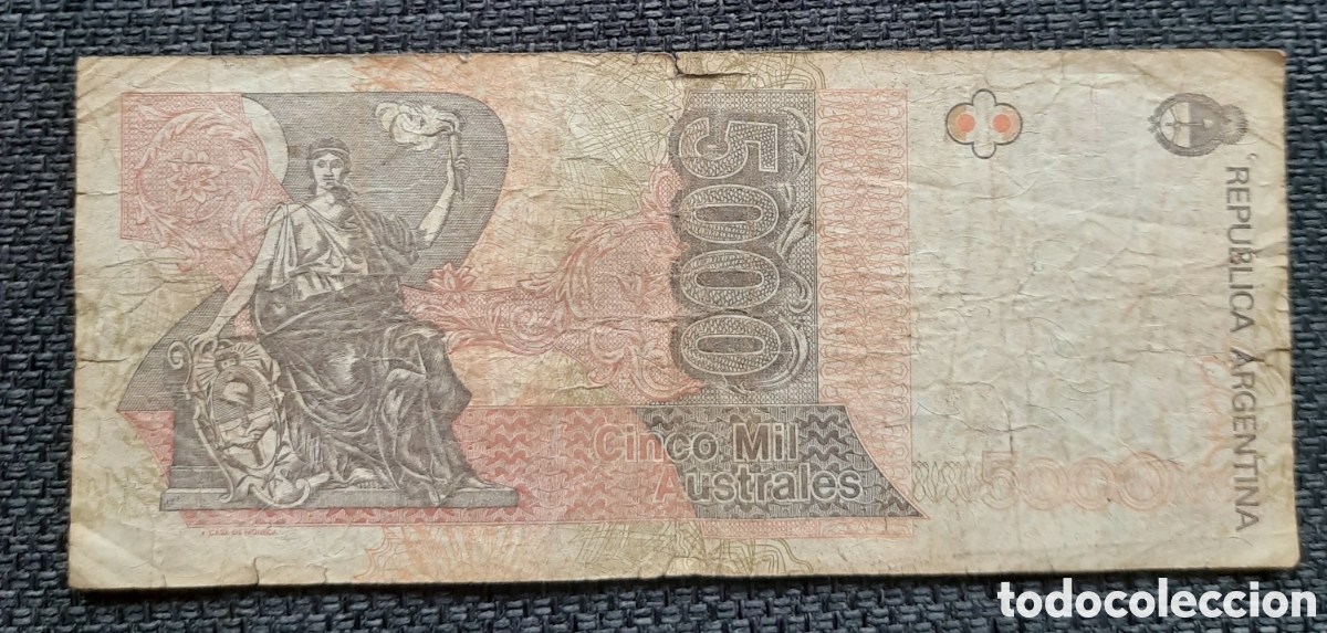 Billetes extranjeros: Argentina Banknote&nbsp;5000 Astrales - Foto 2