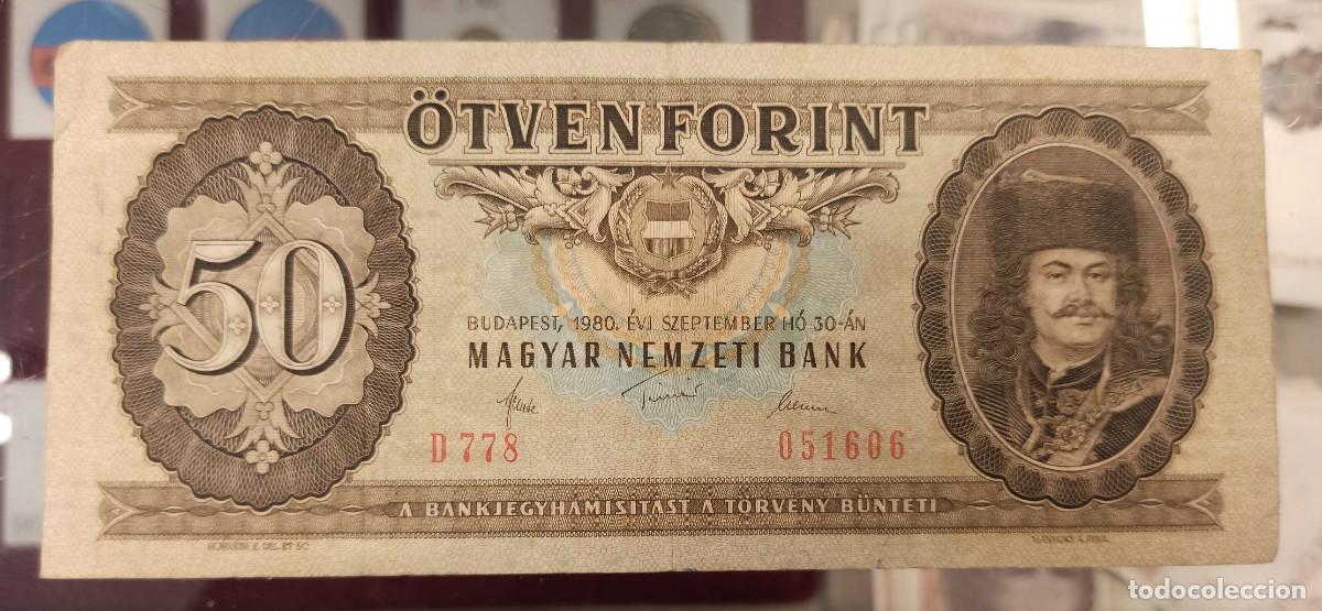 Billetes extranjeros: Hungr&iacute;a 50 Forint 1980 Pick 170 - Foto 1