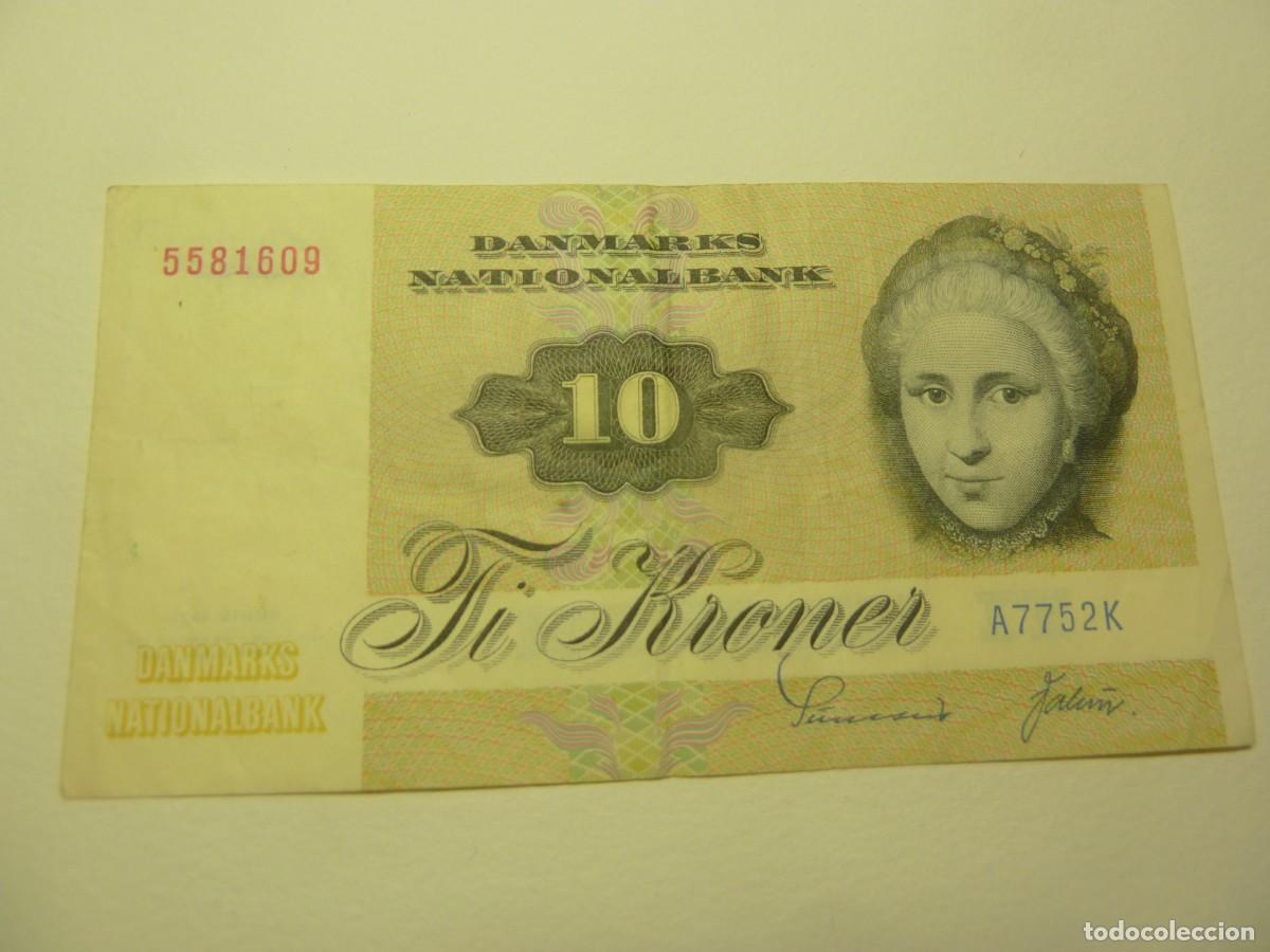 Billetes extranjeros: DINAMARCA 10 KORONAS 1972 BONITO - Foto 1