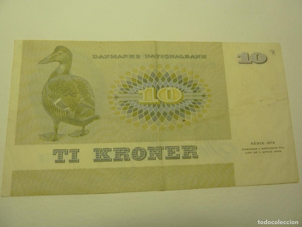 Billetes extranjeros: DINAMARCA 10 KORONAS 1972 BONITO - Foto 2