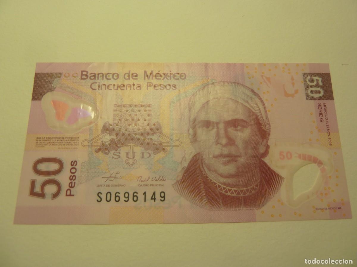 Billetes extranjeros: MEXICO 50 PESOS PLASTICO 2006 BONITO - Foto 1