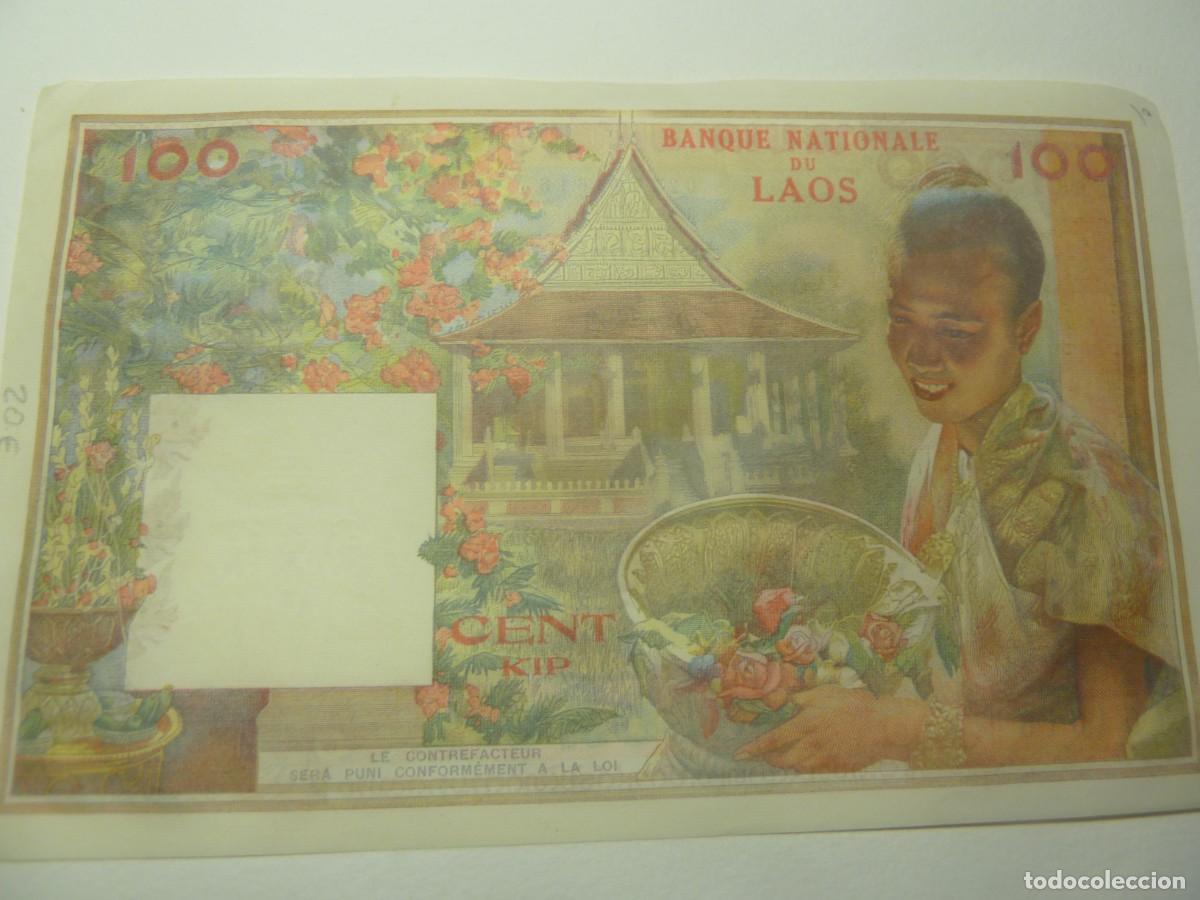 Billetes extranjeros: LAOS 100 KIP NUEVO 1957 - Foto 2