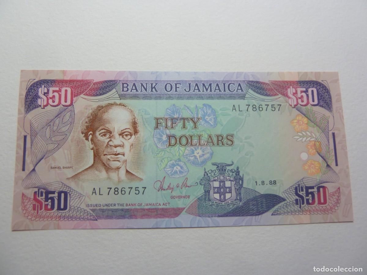 Billetes extranjeros: JAMAICA 50 $ 1988 NUEVO - Foto 1