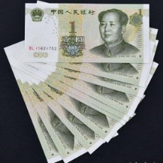 Billetes extranjeros: CHINA 1 YUAN 1999 MAO TSE TUNG PICK 895 (S/C) LOTE DE 10 BILLETES NUEVOS
